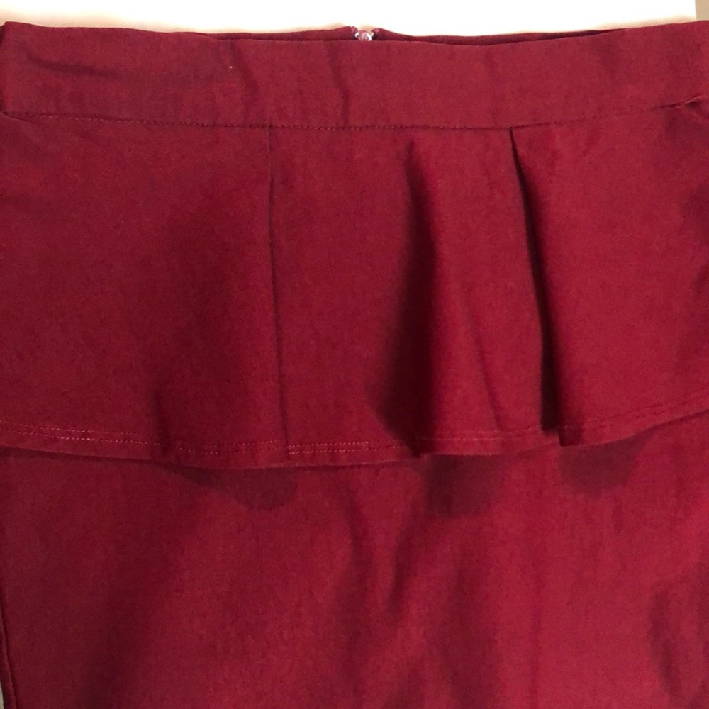 Burgundy skirt